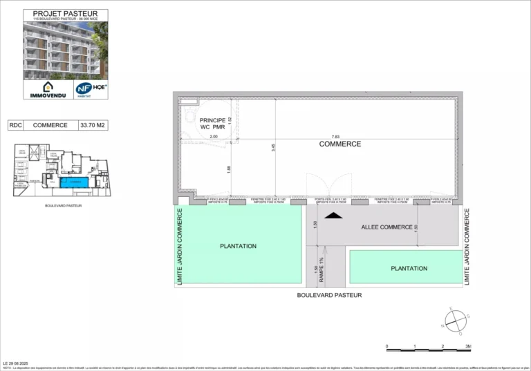 Commerce 1 pièces 34 m² Nice Pasteur